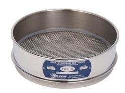 Tamiz de 8 pulgadas de acero inoxidable, altura media, malla número 8  Marca: Gilson Modelo: V8SH número 8