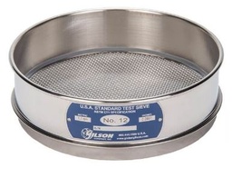 Tamiz de 8 pulgadas de acero inoxidable, altura media, malla número 12  Marca: Gilson Modelo: V8SH número 12
