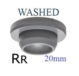 Tapón de goma bromobutilo 20 mm modelo RFS20RR-1K marca CLINDIAS