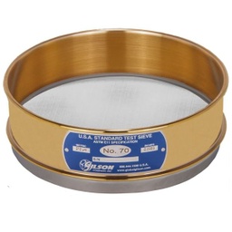 Tamiz de 8 pulgadas, latón/acero inoxidable, altura completa, n.° 70 Gilson V8CF #70