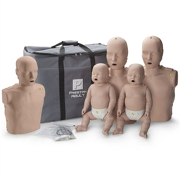 Simulador / Entrenamiento de RCP Adulto- Infante, marca Prestan: Paquete Familiar (2 Adultos, 2 Bebés Y 1 Niño) modelo PP-FM-500M